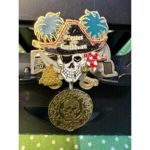 Disney Magical Milestones Pin 2003 Premiere Pirates of the Caribbean Skull Spin